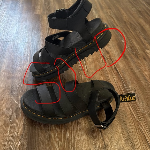 Dr. Martens Blair platform sandals with Yellow Stitching - Picture 2 of 8